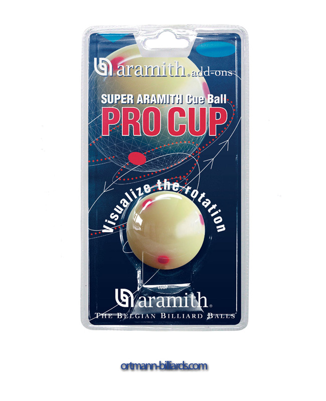 Aramith Pro Cup 6 Red Dot TV 'Measles' Cue Ball 