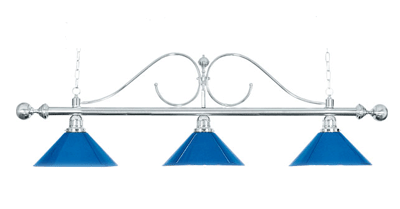 Lampe "Classic", 3 flammig, blau, Ø 35cm
