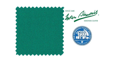 Caramboltuch "Iwan Simonis 300R" blau-grün, 195cm breit (Inhalt 0,1 m; Grundpreis 132,00 € / m)
