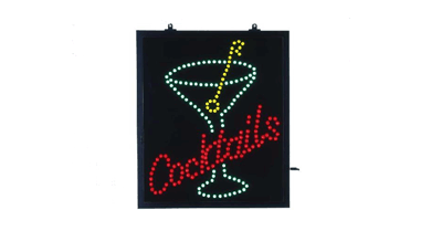 LED-Schild "Cocktails"