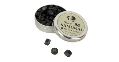 Klebeleder "Rei Samurai Black",14mm, mittel (M)