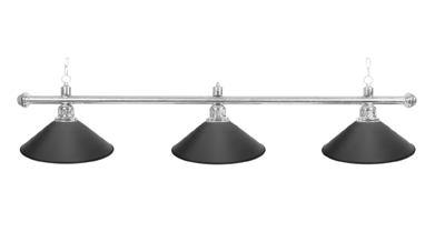 Billard Lampe Blacklight, schwarz, 3 Schirme, Ø 35 cm, 112 cm