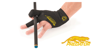 Billiard Glove, Predator Second Skin, 3-Finger, black-yellow L&XL