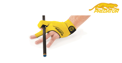 Billiard Glove, Predator Second Skin, 3-Finger, yellow, size S&M