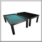 Pool Table / Dining Table, Diner, 7 ft., Matt-Black